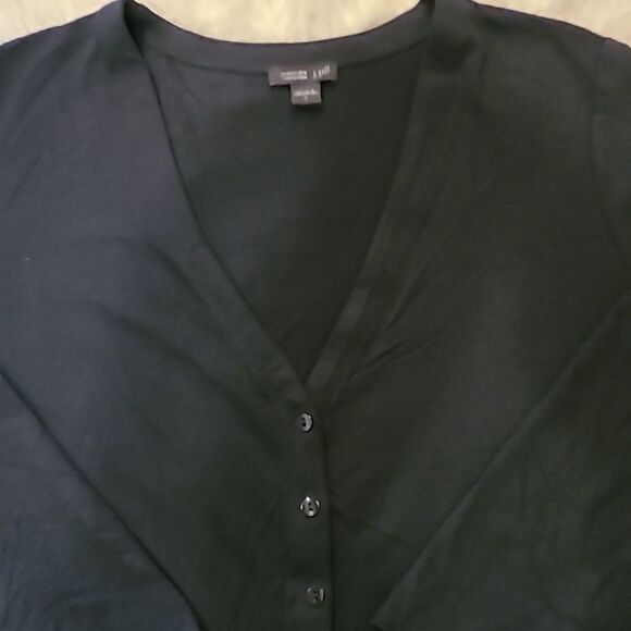 J jill wearever collection black rayon stretch flowy cardigan size small - Picture 2 of 5